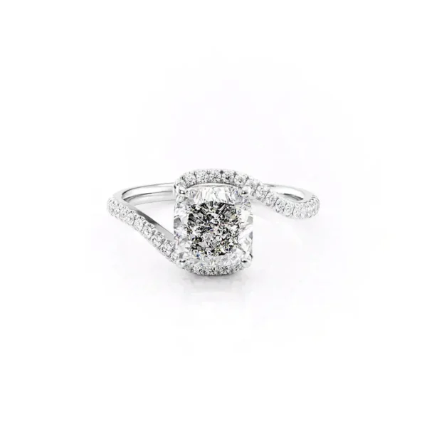 Cushion Solitaire Cradle Pavé