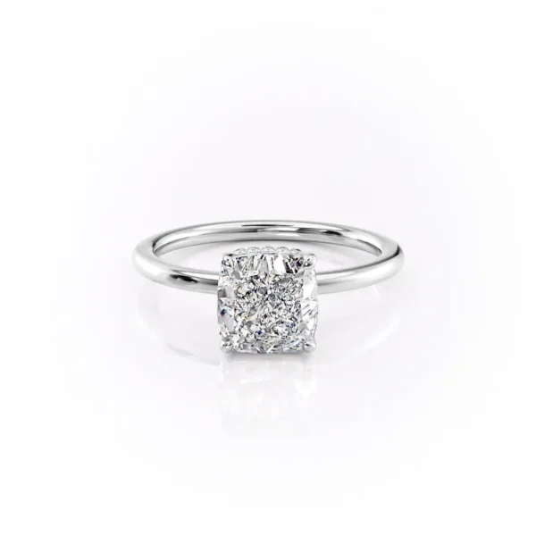 Cushion Solitaire Hidden Halo
