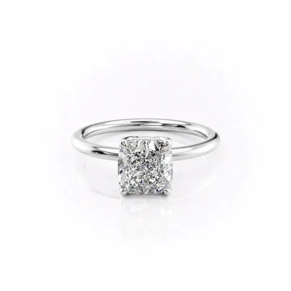 Cushion Solitaire Wide Band