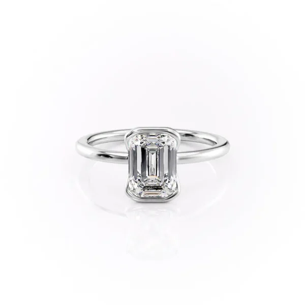 Emerald Solitaire Bezel Half