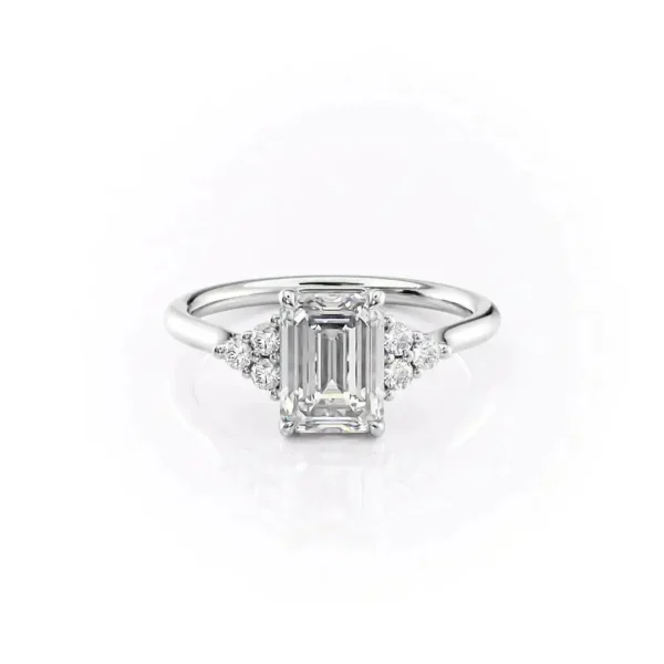 Emerald Solitaire Cluster Large