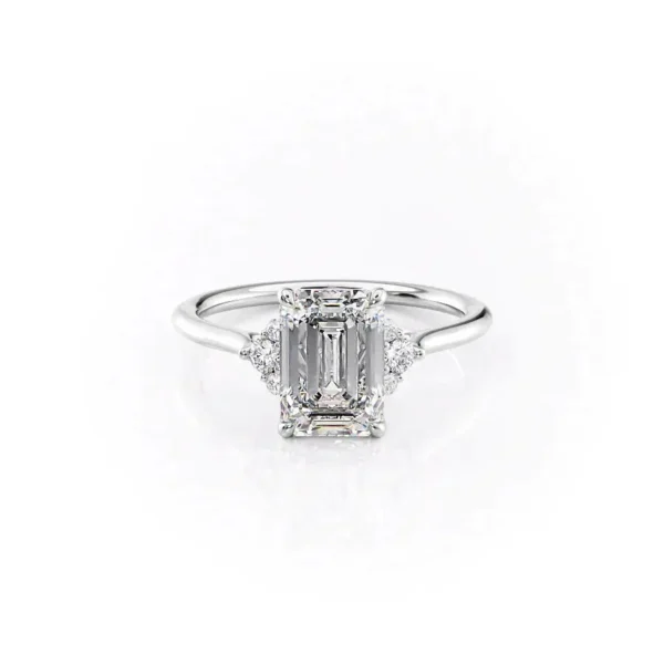 Emerald Solitaire Cluster Small