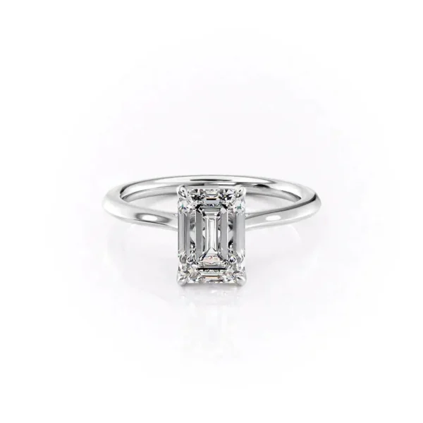 Emerald Solitaire Knife Edge Cathedral
