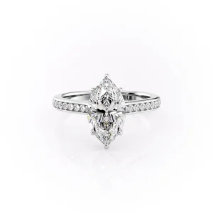 Marquise Solitaire Channel Pavé