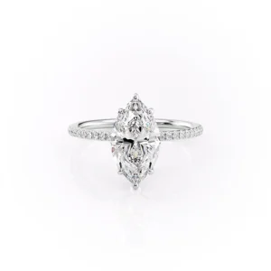 Marquise Solitaire Pavé Small