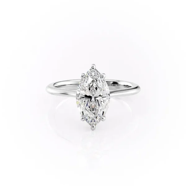 Marquise Solitaire Tapered Band