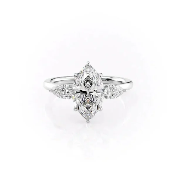 Marquise Three Stone Pear Large