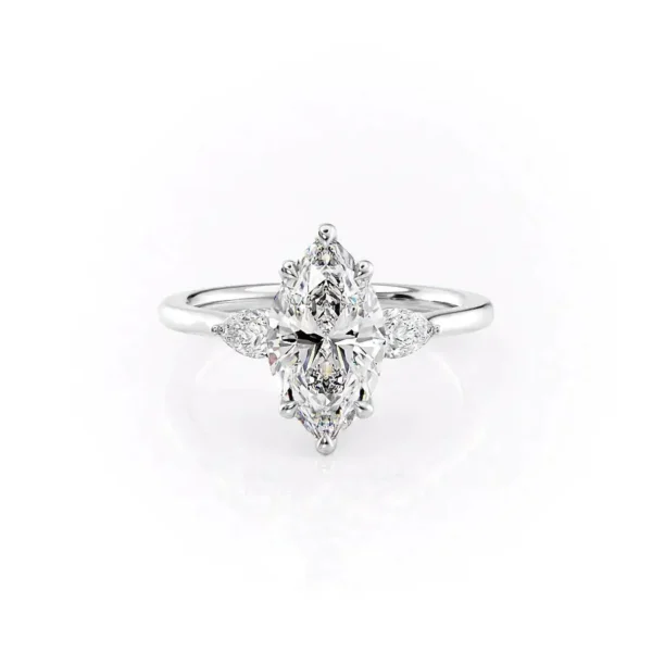 Marquise Three Stone Pear Small