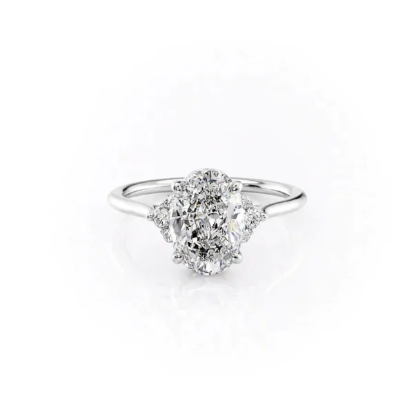 Oval Solitaire Cluster Small