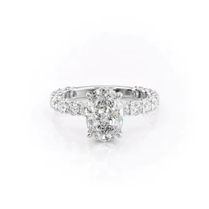 Oval Solitaire Hidden Halo Pavé X-Large