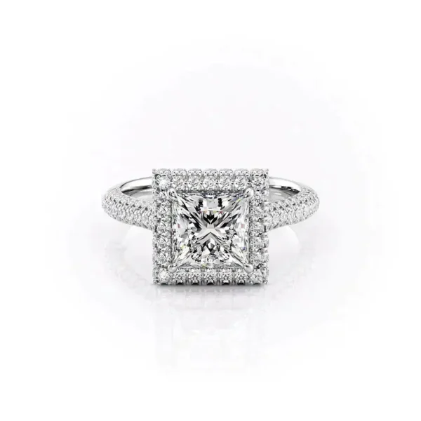 Princess Halo Solitaire Micropavé