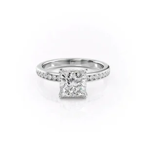 Princess Solitaire Hidden Halo Channel Pavé Large