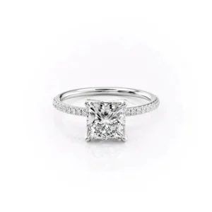 Princess Solitaire Pavé Prongs