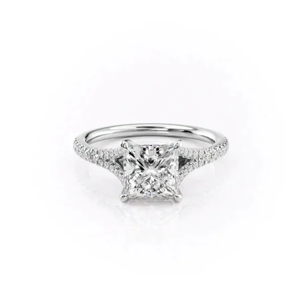 Princess Solitaire Split Pavé