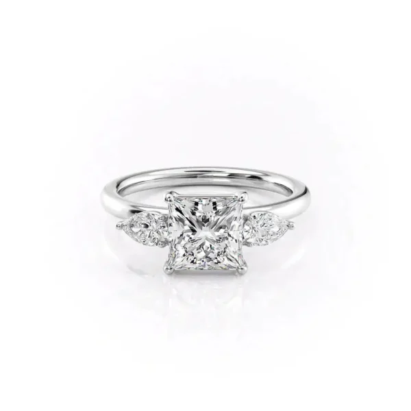 Princess Three Stone Pear Large
