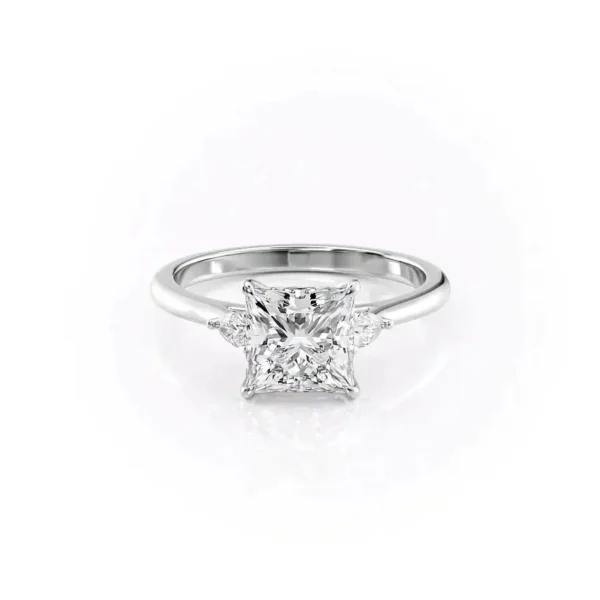 Princess Three Stone Pear Small