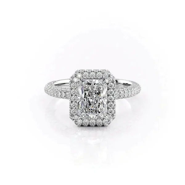 Radiant Halo Solitaire Micropavé