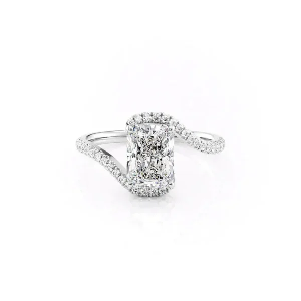Radiant Solitaire Cradle Pavé