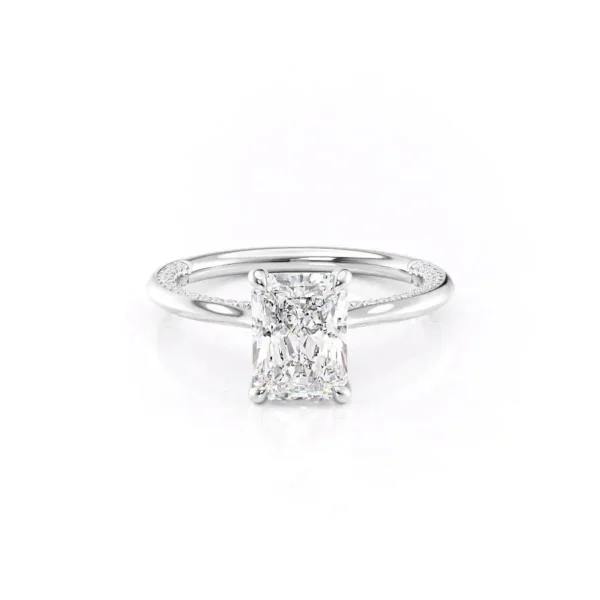 Radiant Solitaire Edge Pavé