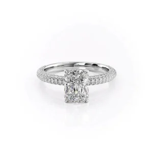 Radiant Solitaire Hidden Halo Micropavé