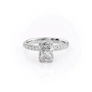 Radiant Solitaire Hidden Halo Pavé Large