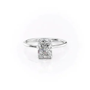 Radiant Solitaire Hidden Halo Thin