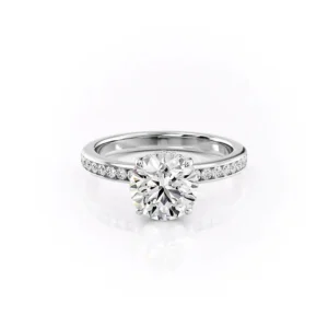 Round Solitaire Hidden Halo Channel Pavé Large
