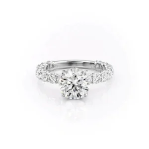 Round Solitaire Hidden Halo Pavé X-Large