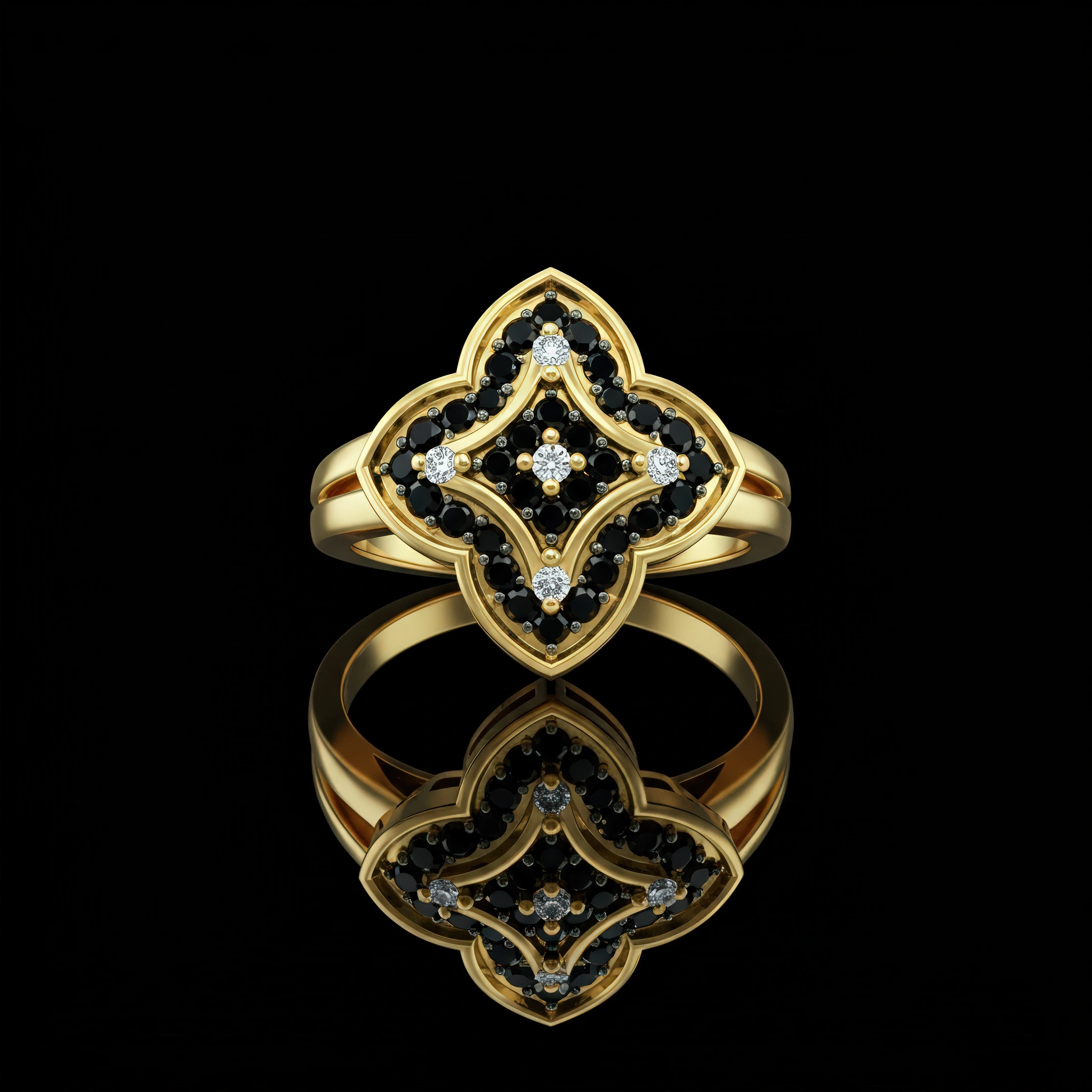 black-and-white-diamond-floreale-ring-no10-1a
