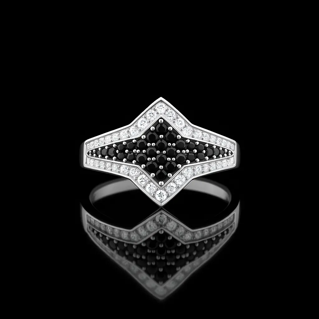 black-and-white-diamond-rhombus-ring-no6-1a