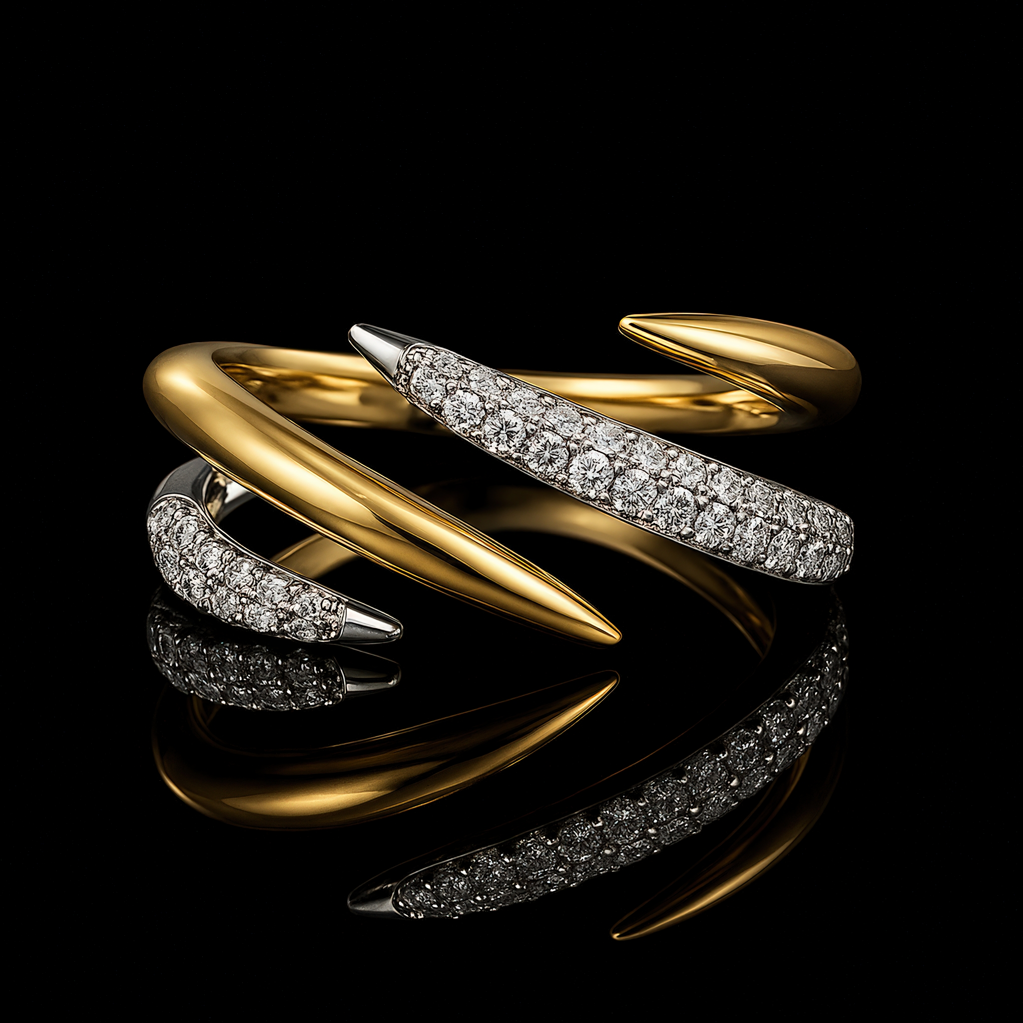 Artiglio-diamond-pave-talon-ring-No1-two-tone-1a