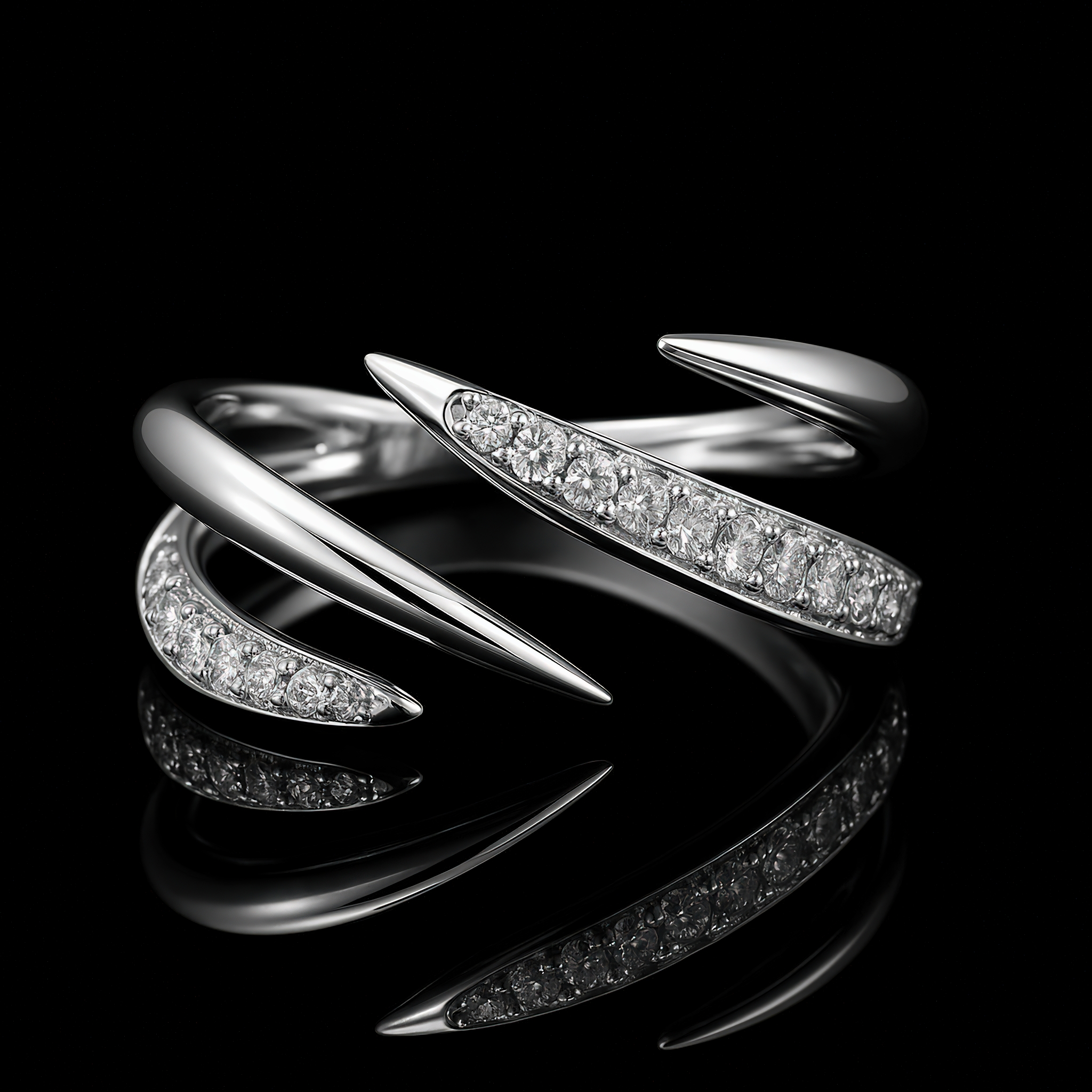 Artiglio-diamond-pave-talon-ring-No1-white-gold-1a