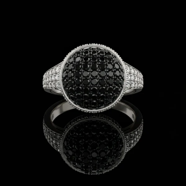 Black And White Diamond Disco Ring Nº1