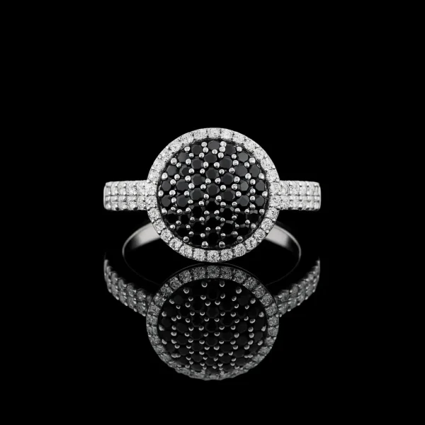Black And White Diamond Disco Ring Nº12