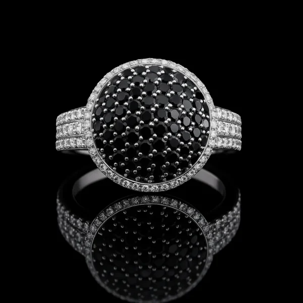 Black And White Diamond Disco Ring Nº13