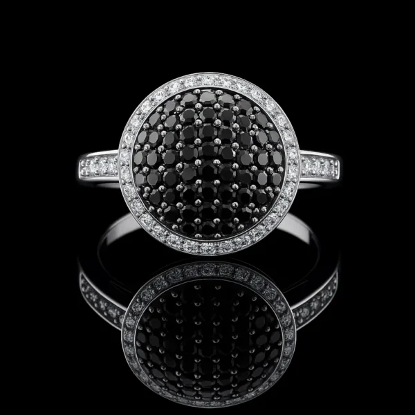 Black And White Diamond Disco Ring Nº14
