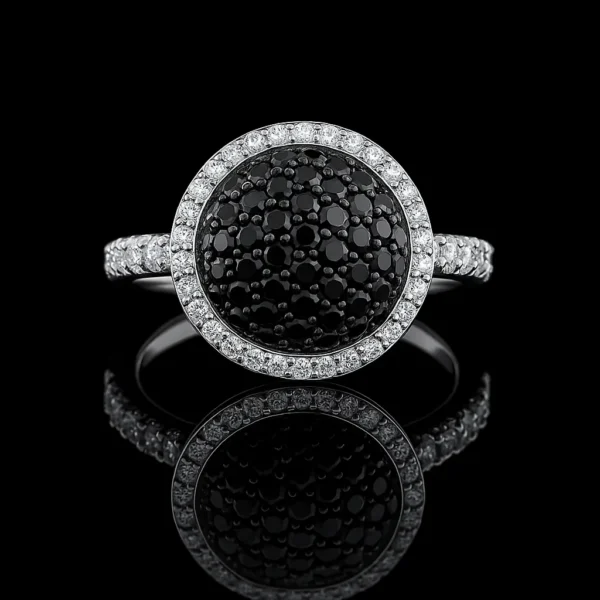 Black And White Diamond Disco Ring Nº16