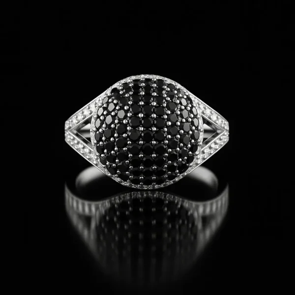 Black And White Diamond Disco Ring Nº6