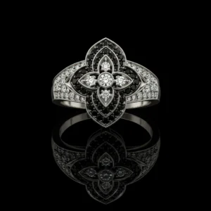 Black And White Diamond Floreale Ring Nº5