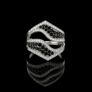 Black And White Diamond Parish Ring Nº1