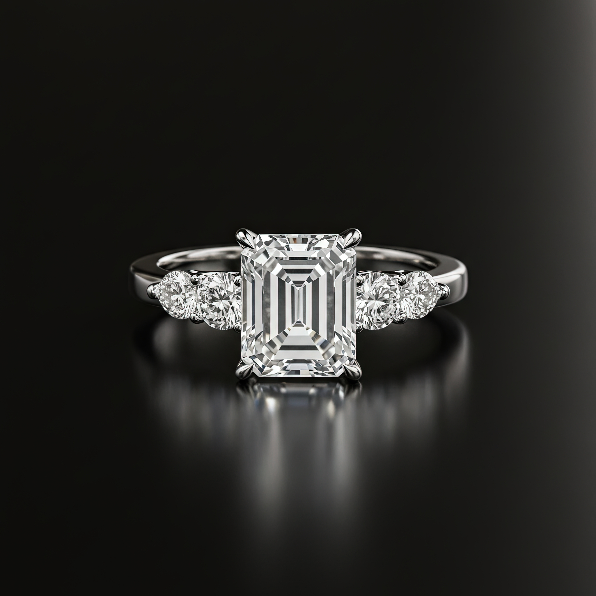 Emerald Five Stone Round Pear Nº1