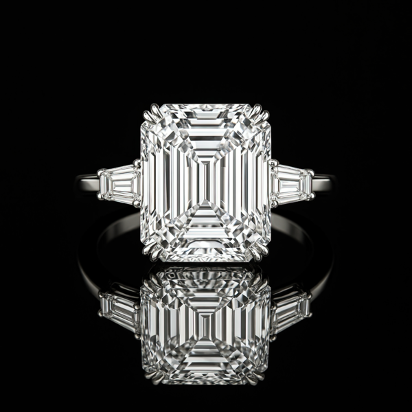 Emerald Three Stone Trapezoid Nº1