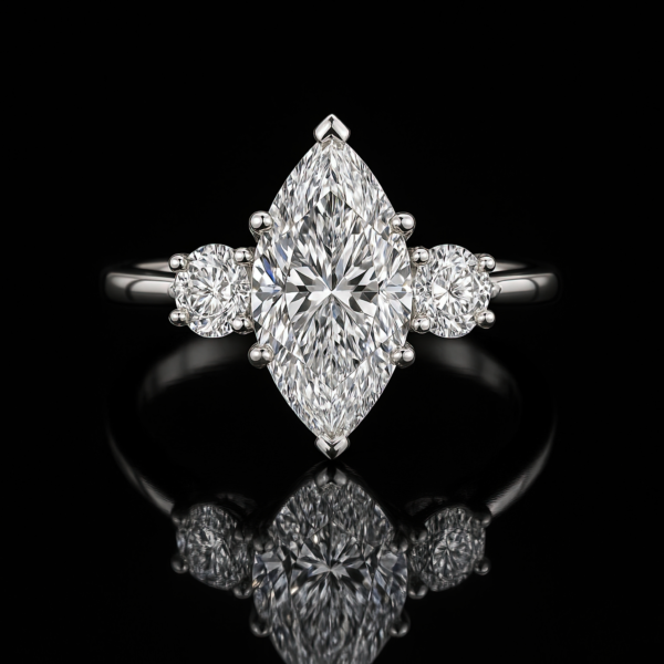 Marquise Three Stone Round Nº1