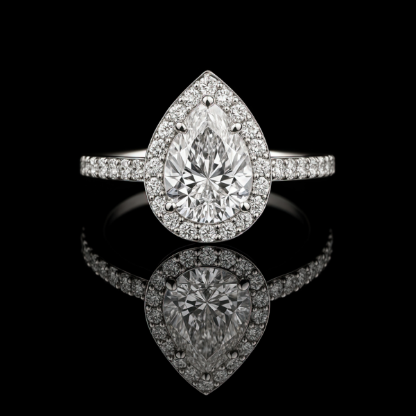 Pear Halo Pave Band Nº2
