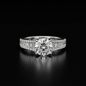 Round Baguette Pave Band Nº1