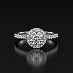 Round Halo Pave Band Nº2
