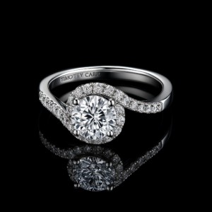 Round Halo Pave Bypass Band Nº1
