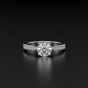 Round Pave Band Milgrain Nº1
