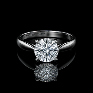 Round Solitaire Pinched Band Nº1